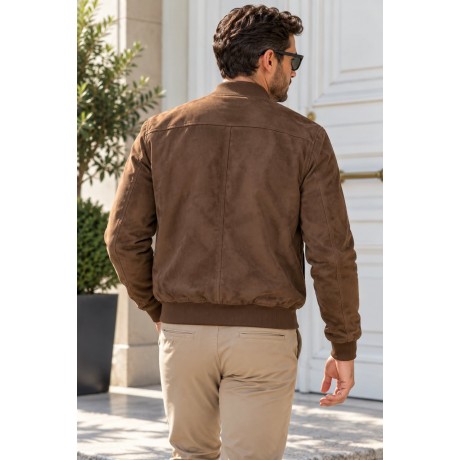 Μπουφαν με υφή Suede EL32