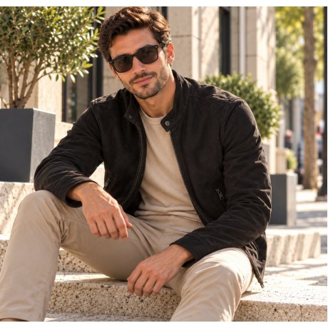 Μπουφαν με υφή Suede  EL33