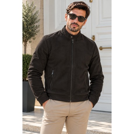 Μπουφαν με υφή Suede  EL33