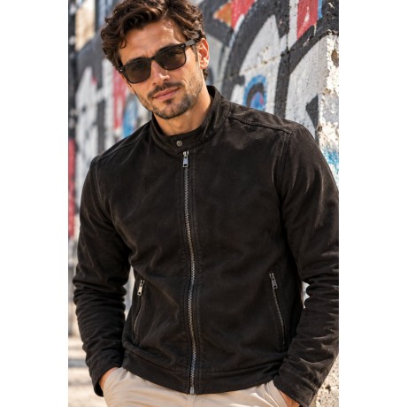 Μπουφαν με υφή Suede  EL33
