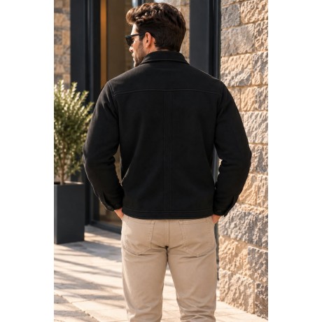 Μπουφαν με υφή Suede  EL33