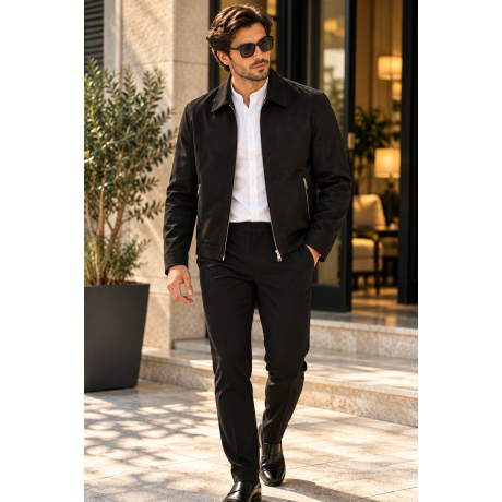 Μπουφαν με υφή Suede  EL45
