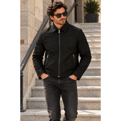 Μπουφαν με υφή Suede  EL45