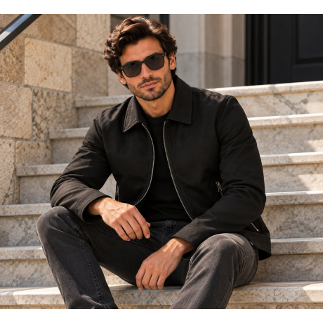 Μπουφαν με υφή Suede  EL45