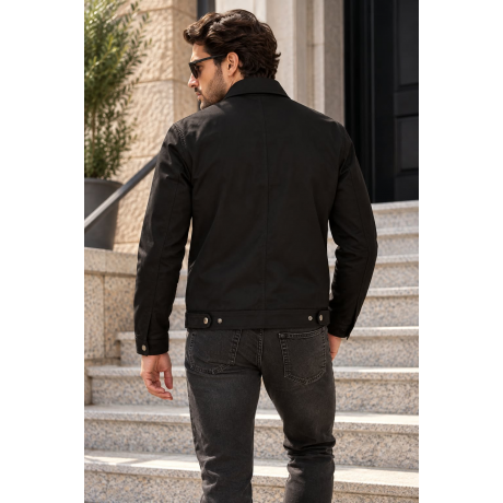 Μπουφαν με υφή Suede  EL45